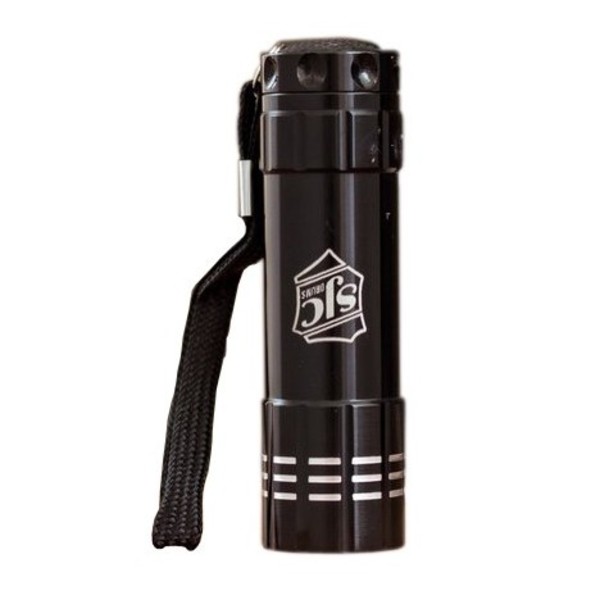 SJC Custom Drums Tech Flashlight, Black with SJC Logo