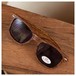 SJC Custom Drums Sunglasses, Wood Grain with White Logo