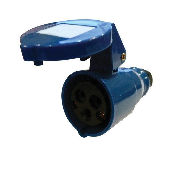 230 V Blue 16 A 3 Contact High Current In-line Socket