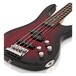 Chicago Bass Guitar by Gear4music, Trans Red Burst