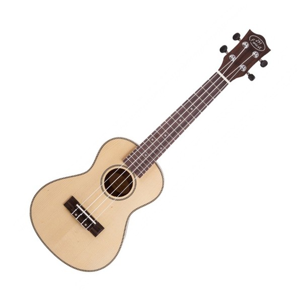 JM Forest FBC320 Arched Top Solid Spruce Concert Ukulele, Natural