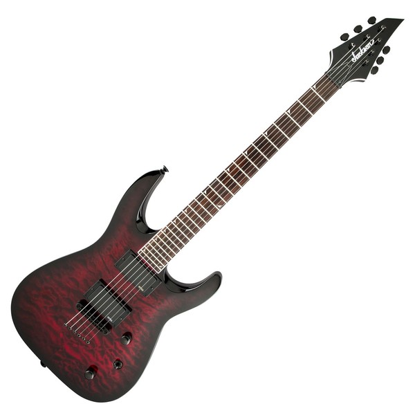 Jackson SLATTXMGQ3-6 Electric Guitar, Transparent Red Burst