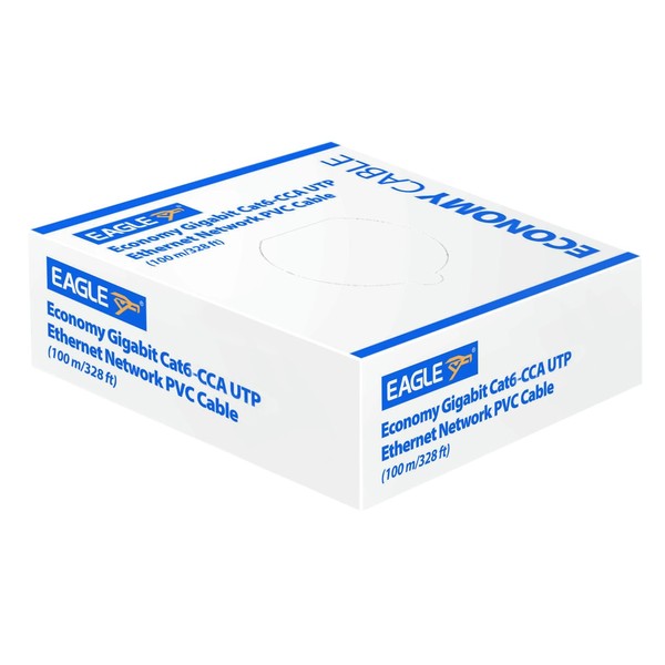 Eagle Economy UTP PVC CCA Network Cable, Cat.6 100m