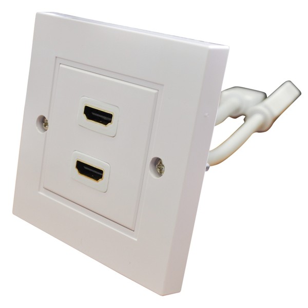 Eagle Twin HDMI Wall Plate With Flying Leads