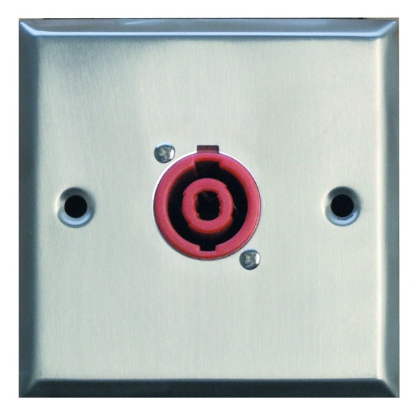Eagle Metal AV Wall Plate With 1 x 2 Pole Speaker Connector