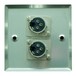 Eagle Metal AV Wall Plate With 2 x XLR Sockets