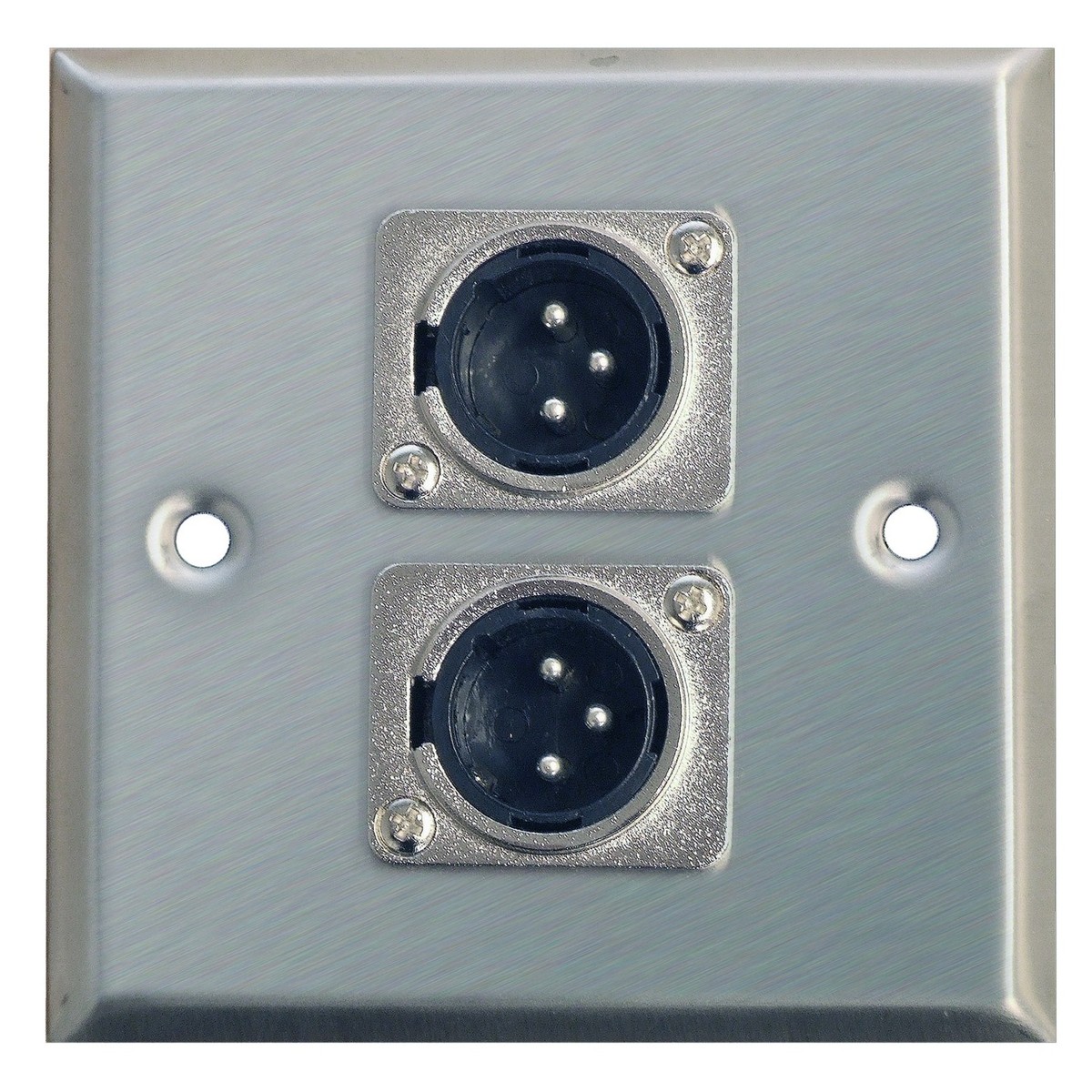 Eagle Metal AV Wall Plate With 2 x 3 Pin XLR Connectors | Gear4music