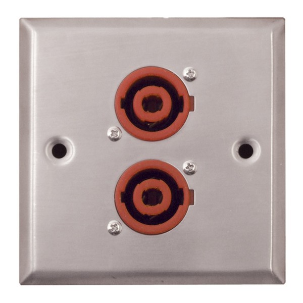 Eagle Metal AV Wall Plate With 2 x 4 Pole Connectors