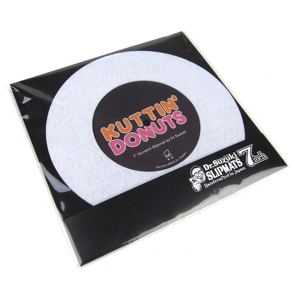 Dr Suzuki Kuttin Donuts 7" Slipmat, White - Slipmat Packaged