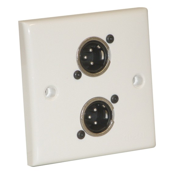 Eagle AV Wall Plate With 2 x 3 Pin Male XLR Socket