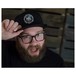 SJC Custom Drums Snapback Hat, Black on Black white Text