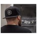 SJC Custom Drums Snapback Hat, Black on Black white Text
