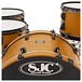 SJC Drums 4 Piece Maple Shell Pack, Golden Ochre Stain, Used By TDWP