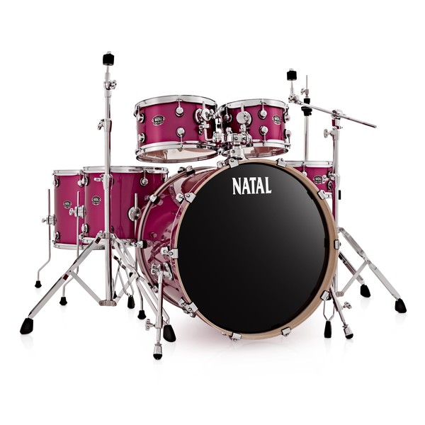 Natal Arcadia UFX Plus Drum Kit With Hardware, Pink Sparkle LTD ED