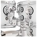 Natal Arcadia UFX Plus Drum Kit With Hardware, Piano White LTD ED