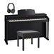 Roland HP504 Digital Piano Package, Contemporary Black