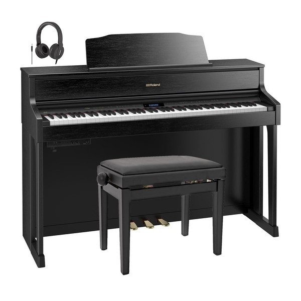 Roland HP605 Digital Piano Package, Contemporary Black