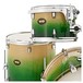 WHD Birch 5 Piece American Fusion Drum Kit, Green Fade