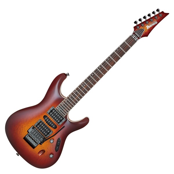 Ibanez S6570SK Prestige Electric Guitar, Sunset Burst Front View