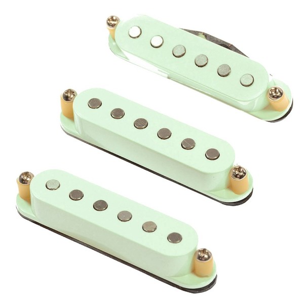 Bare Knuckle '63 Veneer Board Single Coil Set, Mint Green 