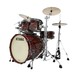 Tama Starclassic Bubinga Drum Kit Crimson Tigerwood Fade side view