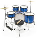 Junior 5 Piece Drum Kit by Gear4music, Blue