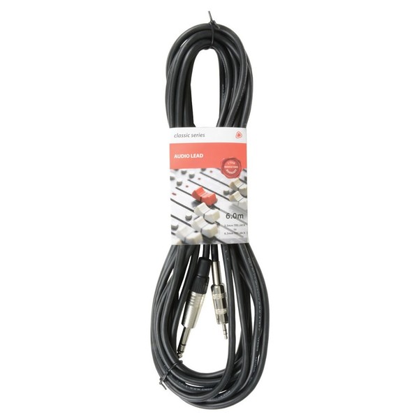 Chord 3.5mm TRS Jack to 6.3mm TRS Jack Lead, 6m - Cable