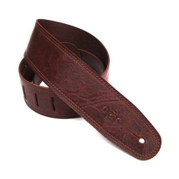 DSL Leather 2.5" Guitar Strap, Distressed Brown
