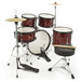 Junior 5 Piece Drum Kit by Gear4music, Wine Red