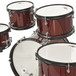 Junior 5 Piece Drum Kit by Gear4music, Wine Red