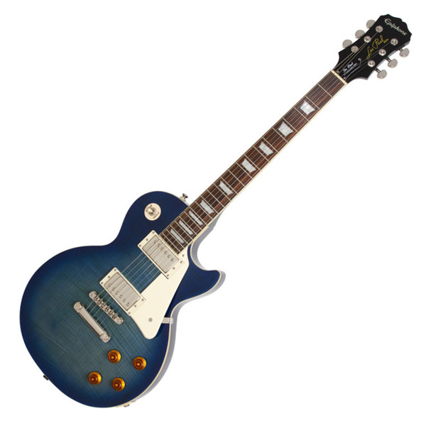 Epiphone Les Paul Standard Plus-Top Electric Guitar, Translucent Blue