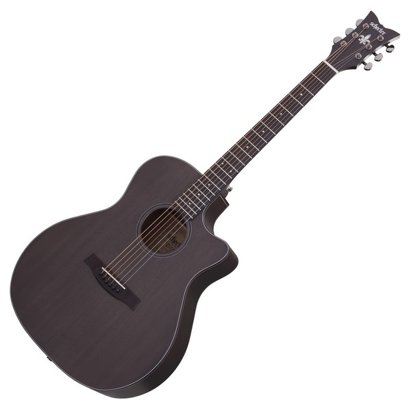 Schecter Orleans Studio Acoustic Guitar, Satin See Thru Black