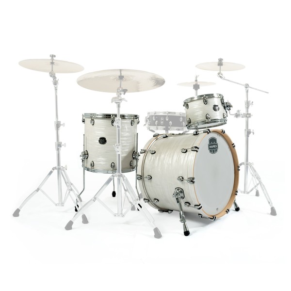 Mapex Saturn V Tour Edition 24" 3pc Shell Pack, White Marine