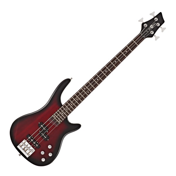 Chicago Bass Guitar by Gear4music, Trans Red Burst