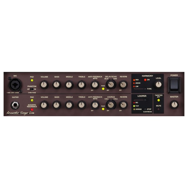 Boss Acoustic Singer Live Amplifier panel