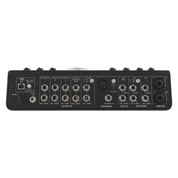 Mackie Big Knob Studio+ Interface rear view