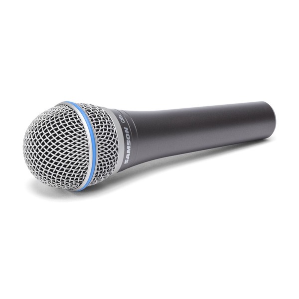 Samson Q8X Professional Dynamic Vocal Microphone, Front Angled Left
