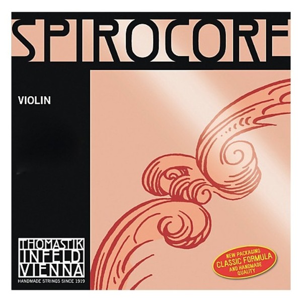Thomastik Spirocore Violin String Set, Chrome Wound, 4/4 Size, Heavy
