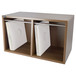 Sefour Vinyl Carry Box to Hold 220 Records, Tobacco Walnut - Nearly New - Angled Left