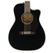 Fender CD-60SCE Concert Electro Acoustic Guitar, Black Close