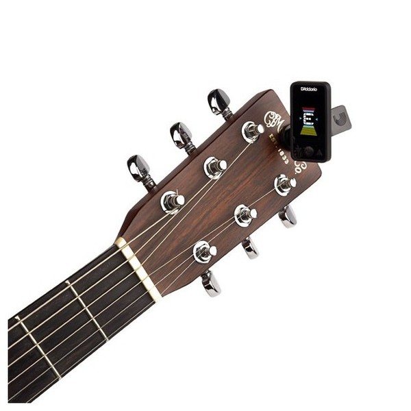 D'Addario Eclipse Tuner, Black With Acoustic