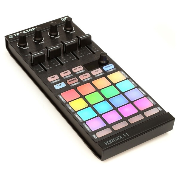 Native Instruments Traktor Kontrol F1 & Bag - Controller Angled