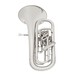 Besson International Euphonium, Compensating 4 Valve, Silver Plate