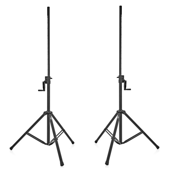 Wind Up / Winch Speaker Stand by Gear4music, Pair