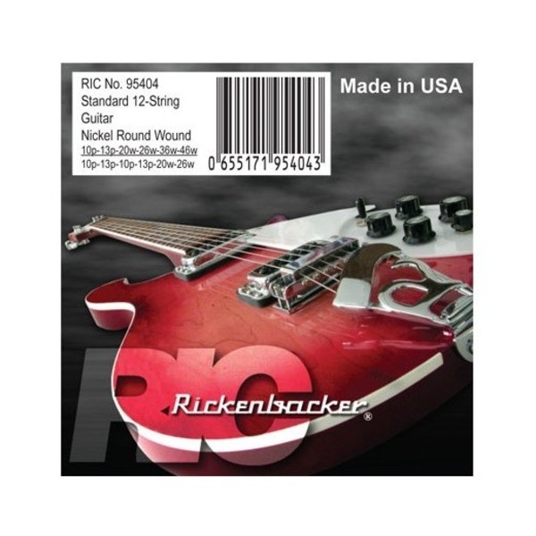 Rickenbacker 12 String Nickel Round Wound Guitar Strings, 10-46 main