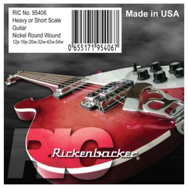 Rickenbacker Nickel Round Wound Guitar Strings, 12-54 main