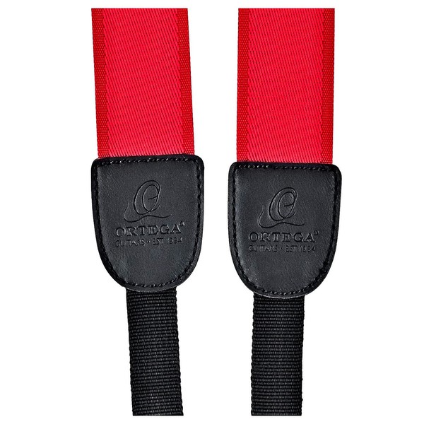Ortega OUSHK-RD Ukulele Strap, Red Detail
