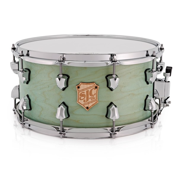 SJC Drums 14 x 7 Custom Snare Drum, Mint Wash with Chrome Hardware