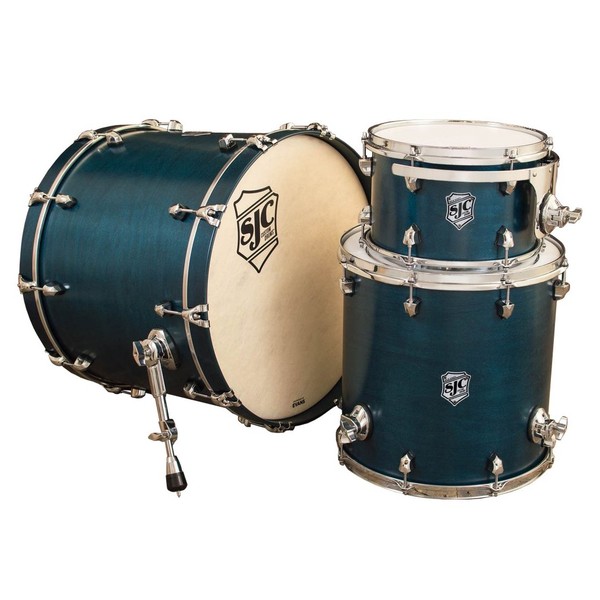 SJC Drums Tour 22'' 3 Piece Shell Pack, Blue with Chrome HW