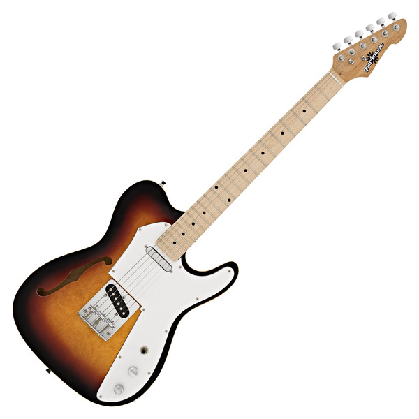 Knoxville Semi-Hollow Electric Guitar by Gear4music, Sunburst